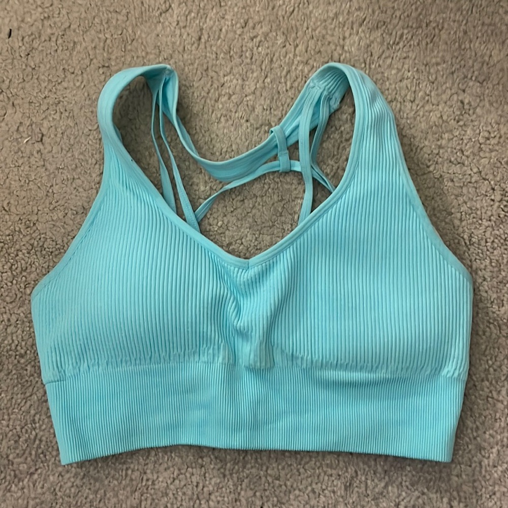 Bright blue nvgtn galaxy ribbed bra